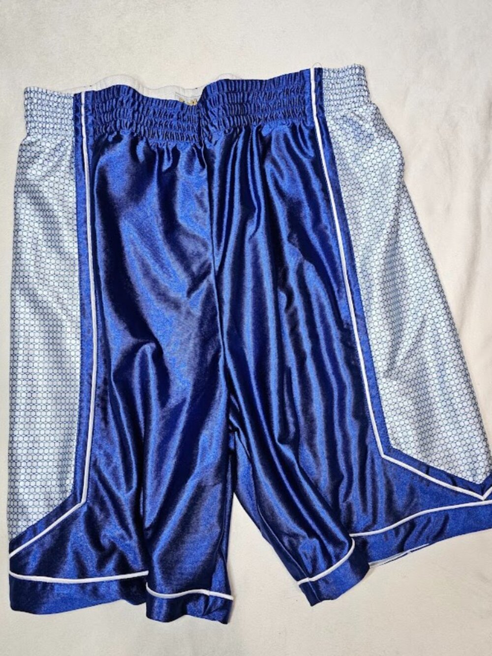 Eastbay Blue White Basketball Shorts Mesh Athletic Y2K Men's Large